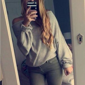 We The Free Gray Slouchy Top